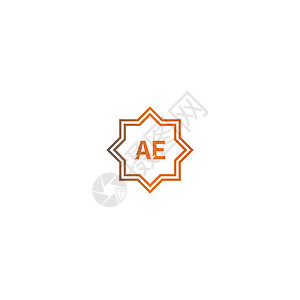 方形 AE 标志字母设计奢华标题互联网品牌公司正方形商业创造力网络标识图片