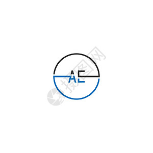 AE 标志字母设计概念互联网品牌商业标识网络字体圆圈公司技术黑色图片