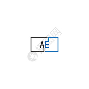 AE 标志字母设计概念身份公司网络字体品牌创造力圆圈技术标识插图图片