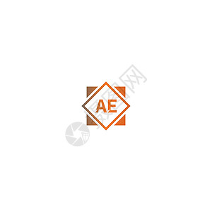 方形 AE 标志字母设计商业字体营销黑色插图互联网艺术网络标题品牌图片