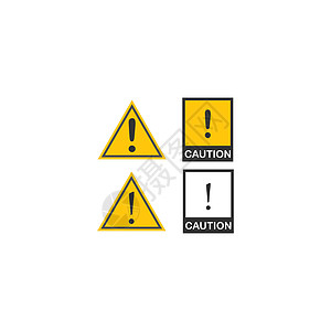 感叹号当心图标标志模板涂鸦界面网络安全风险冒险手绘插图禁令交通图片