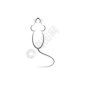 鼠标图标 Vecto动物白色绘画宠物害虫荒野尾巴野生动物标识插图图片