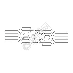 电路图 vecto电气木板科学圆圈插图电子电脑圆形技术概念图片