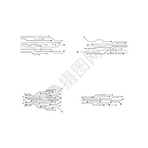 电路矢量图技术电子产品电子数据处理器木板母板圆圈科学黑色图片