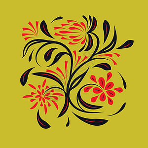 民间花卉花卉艺术打印花卉抽象 ar横幅剪贴服饰装饰品海报卡通片花瓣绿色植物帆布框架图片