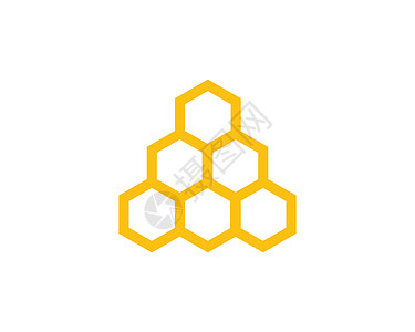 蜂窝图设计细胞黑色橙子插图黄色蜂蜜农场标签白色六边形图片
