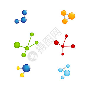 分子矢量图解设计原子遗传学标识科学化学品氨基药品细胞插图生物图片