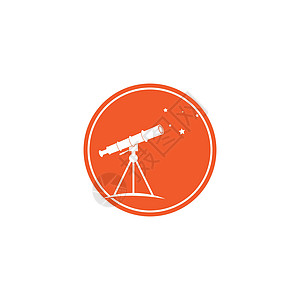 望远镜标志图标 vecto学习工具三脚架眼睛行星天空间谍插图技术标识图片