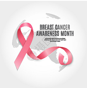 乳腺癌宣传月粉红丝带背景 矢量图案制作生存粉色标签胸部药品女性医疗疾病徽章生活图片