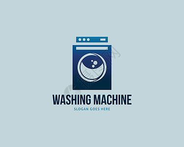 洗衣洗衣机矢量标志图标插图设计图片