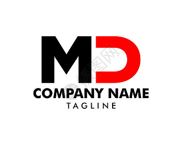 首字母 MD 徽标模板设计身份公司字体商业首都财产医学网络艺术品牌图片