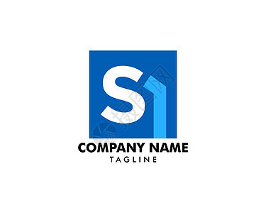 初始字母 SI 徽标模板设计营销公司插图创新标识互联网品牌徽章字体标签背景图片