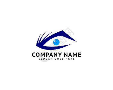 眼睛标志设计矢量模板商业创造力蓝色研究网络公司眼球眼科科学间谍背景图片