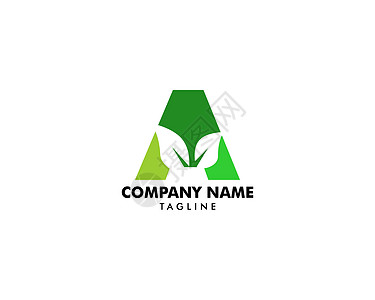 首字母 A 箭头标志设计模板公司字体叶子商业品牌植物插图身份生态推广图片