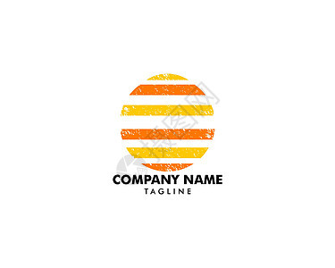 抽象太阳标志设计模板插图身份技术星星公司标签商业橙子阳光日落图片