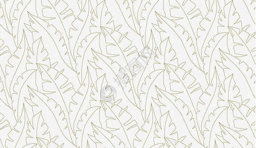 棕榈叶无缝模式向量 线条艺术插图 矢量香蕉叶的衬衫纺织图案 复古背景打印摘要 每股收益 10绘画植物织物丛林叶子棕榈植物群花园墙图片