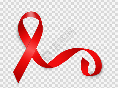 12 月 1 日世界艾滋病日背景 在透明背景上隔离的红丝带标志 它制作图案矢量癌症活动环形交往治愈预防安全生活健康死亡图片