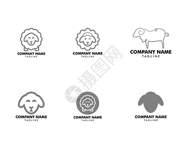 盾牌标志图标设计模板元素菜单标识徽章屠夫哺乳动物屠宰场母羊食物插图家畜图片