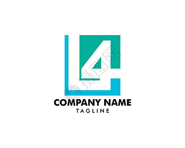 初始字母 L4 徽标模板设计团体创新品牌标识团队互联网商业徽章营销错误图片