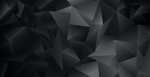 不同大小的黑色和灰色抽象梯度三角形  矢量坡度多边形墙纸商业钻石水晶横幅几何学网络插图图片