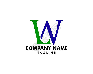 初始字母 WL 徽标模板设计蓝色网络绿色首都字体黑色公司wl插图商业图片