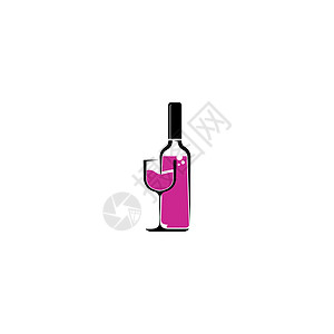 葡萄酒图标标志设计 vecto葡萄园酒厂饮料液体干杯团体幸福周年派对瓶子图片
