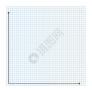 网格纸 数学图 具有 x 轴和 y 轴的笛卡尔坐标系 带有彩色线条的方形背景 学校教育的几何图案 透明背景上的内衬空白床单图表几图片