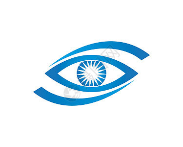 眼睛护理矢量标志设计商业镜片创造力蓝色健康标识公司光学眼科手表背景图片