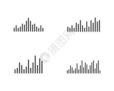 声波插画科学波形均衡器波浪收音机立体声玩家嗓音节拍插图背景图片
