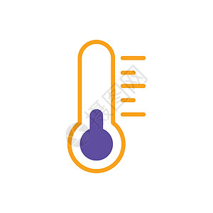 温度计矢量平面字形图标 天气信号插图药品测量摄氏度季节医疗预报温度乐器科学图片