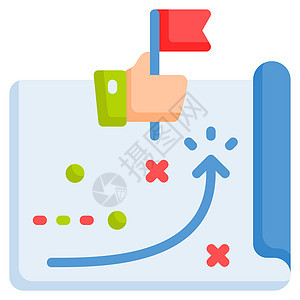 策略图标设计平面颜色样式网络办公室商业风暴插图服务男人团队解决方案成功营销高清图片素材
