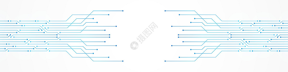 抽象技术背景蓝色电路板图案微芯片电源线半导体插图处理器商业电路主板互联网一体化活力硬件背景图片