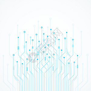 抽象技术箭头加速和蓝色电路板半导体速度生长工程木板一体化插图处理器活力商业图片