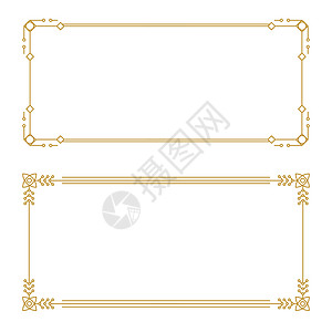 边框矢量图设计奢华横幅漩涡婚礼书法卡片问候标签艺术品角落背景图片