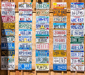 许可证牌照普拉拼贴拼贴画盘子旅行数字收藏运输汽车车辆展示创造力图片