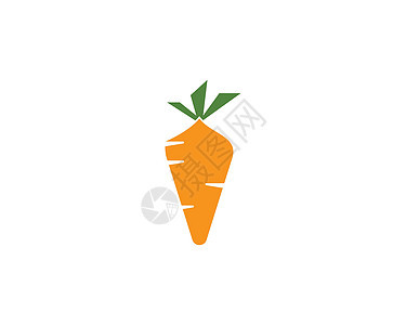 胡萝卜标志 vec饮食叶子食物蔬菜营养绿色产品生态植物萝卜背景图片