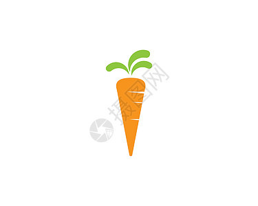 胡萝卜标志 vec萝卜绿色食物生态标识橙子菜单蔬菜植物产品背景图片
