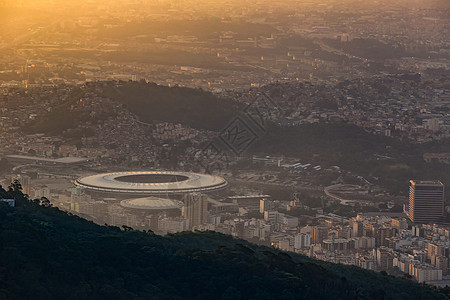 里约热内卢的视角天际体育场城市建筑学办公室工作力量运动拉丁大都会背景图片
