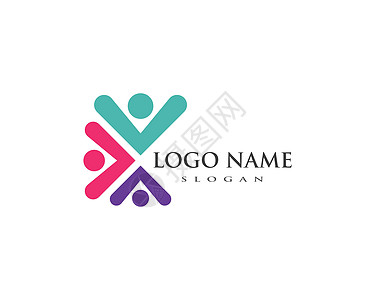 LOGO模板社区社区护理Logo模板团队世界商业联盟领导友谊孩子们公司团体网络设计图片