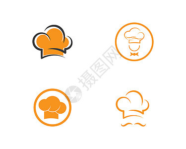 帽子厨师标志模板餐厅白色意大利语插图食物厨房面包菜单烹饪标识背景图片