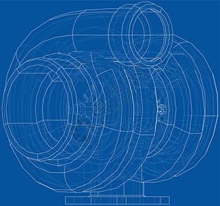 汽车涡轮增压器概念大纲 韦克托技术机械引擎运输草图机器扇子蓝图速度车辆图片