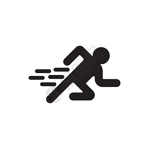 运行运动矢量图标设计它制作图案成人冠军成功短跑竞赛插图黑色速度运动员竞技图片
