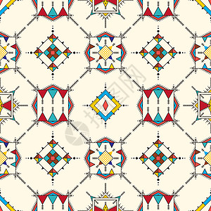 图案 6王国文化民间菱形几何正方形装饰品棕榈打印艺术图片
