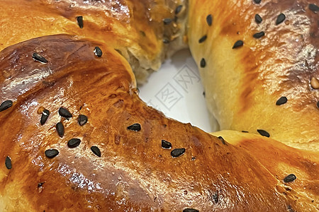 准备吃传统的土耳其早餐饭 阿卡马美味模拟文化面粉面包面团糕点馅饼种子包子图片