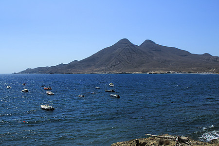 莫罗岛 阿尔梅里亚卡博德加塔和阿尔梅里亚的美景路灯渔船钓鱼卡波海岸港口公园岩石晴天海滩图片