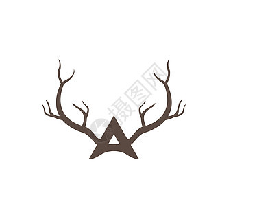 鹿角标志 vecto羚羊哺乳动物荒野动物字母喇叭野生动物动物园商业卡通片图片