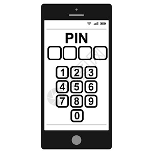 在码个人识别号码上输入 PIN 码以保护个人数据图片