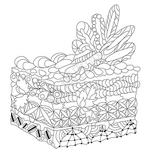 矢量小菜一碟与抽象装饰品艺术甜点成人早餐插图杯子时间植物学禅绕墙纸图片