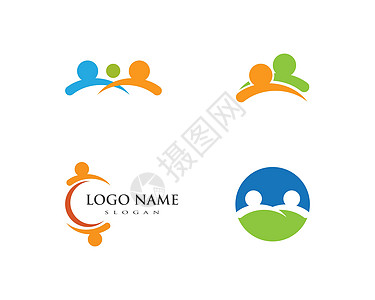 社区社区护理Logo模板孩子们会议友谊商业社会生活世界公司网络家庭图片