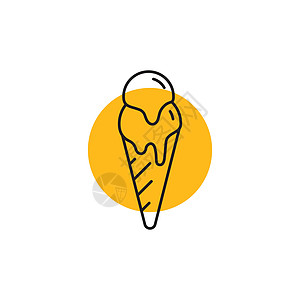 冰淇淋矢量图标设计它制作图案小吃冻结咖啡店插图杯子胡扯食物巧克力水果卡通片图片